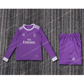 2016/2017 Retro Long Sleeve Real Madrid Away Football Shirt Kids Size