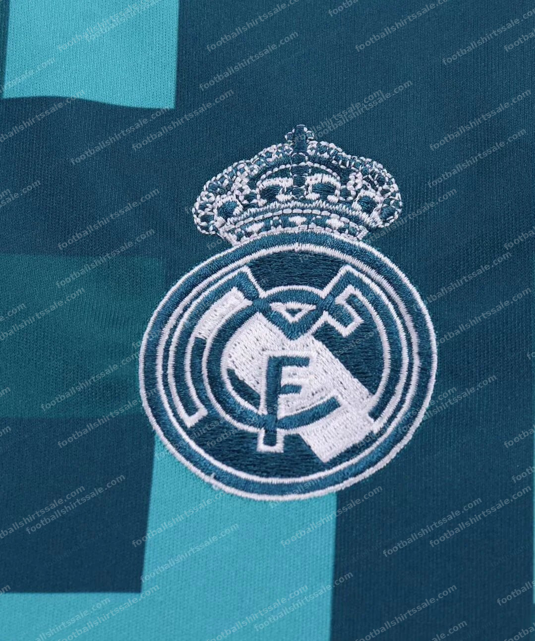 2017/2018 Retro Long Sleeve Real Madrid Third Away Football Shirt Kids Size - Detail 2