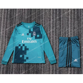 2017/2018 Retro Long Sleeve Real Madrid Third Away Football Shirt Kids Size