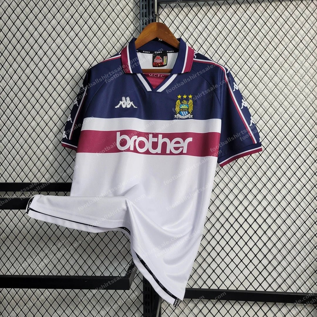 1997/1998 Retro Manchester City Away Football Shirt - Detail 2