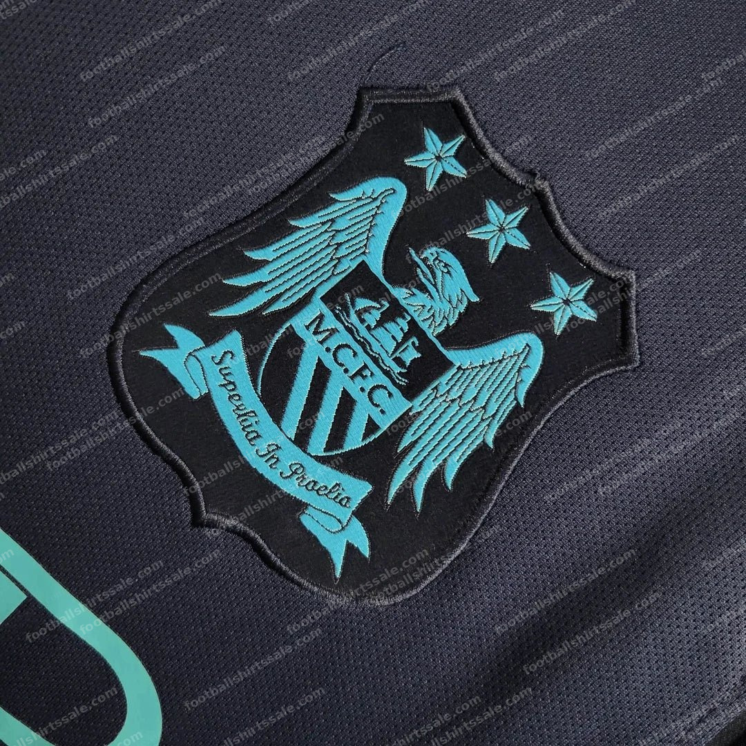 2015/2016 Retro Manchester City Away Football Shirt - Detail 5