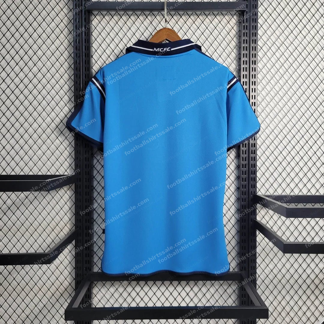 2001/2002 Retro Manchester City Home Football Shirt - Detail 1