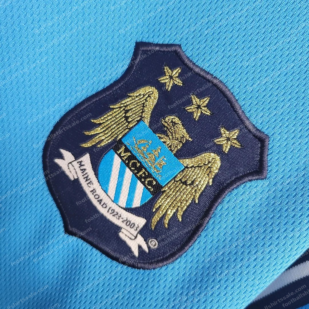 2001/2002 Retro Manchester City Home Football Shirt - Detail 5