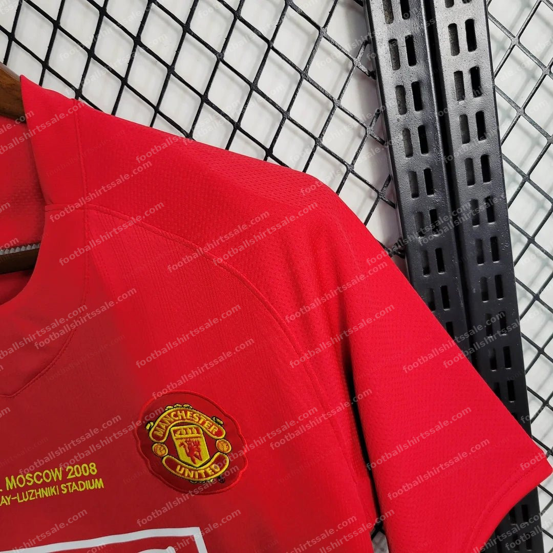2007/2008 Retro Manchester United Home Champions League Edition Football Shirt - Detail 11