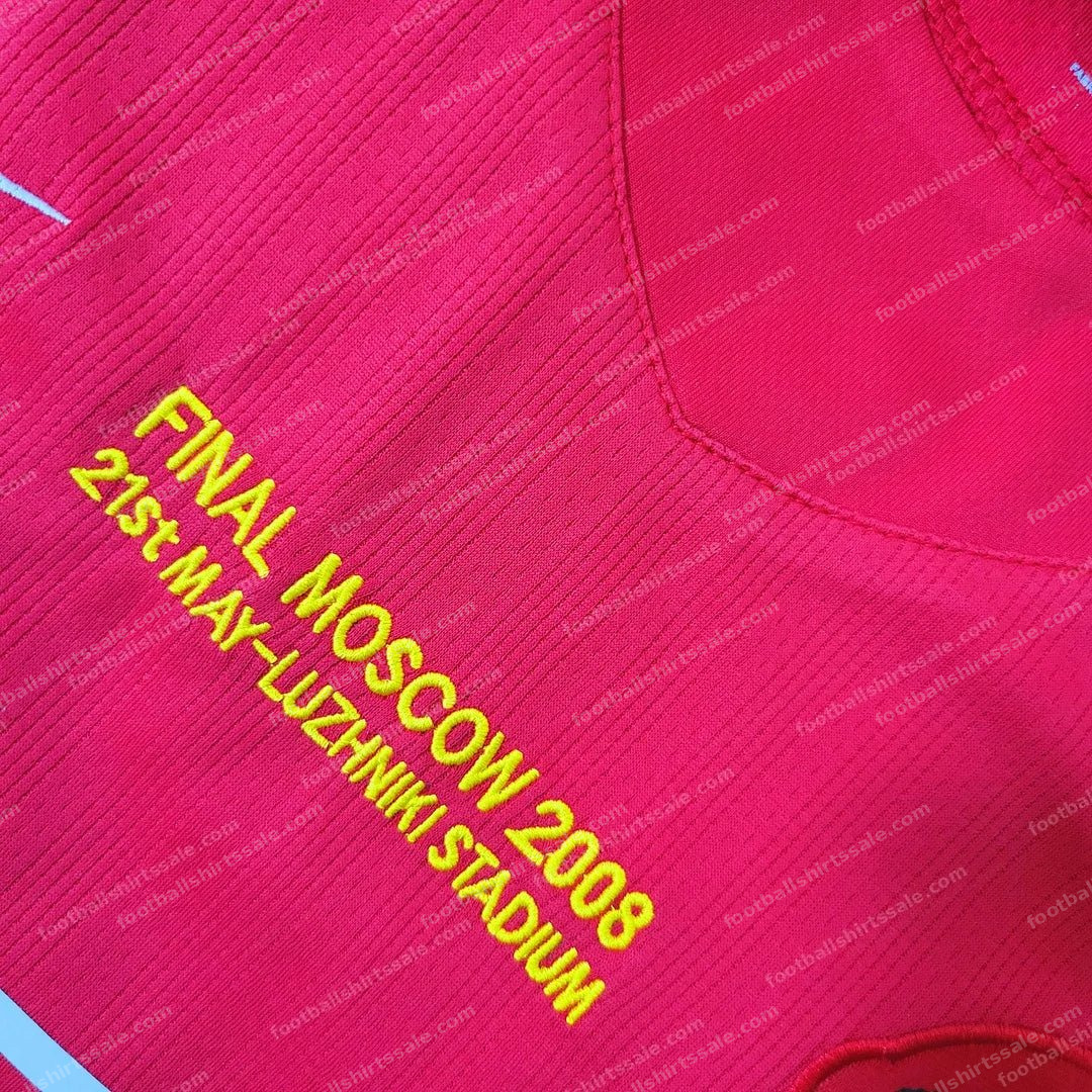 2007/2008 Retro Manchester United Home Champions League Edition Football Shirt - Detail 6
