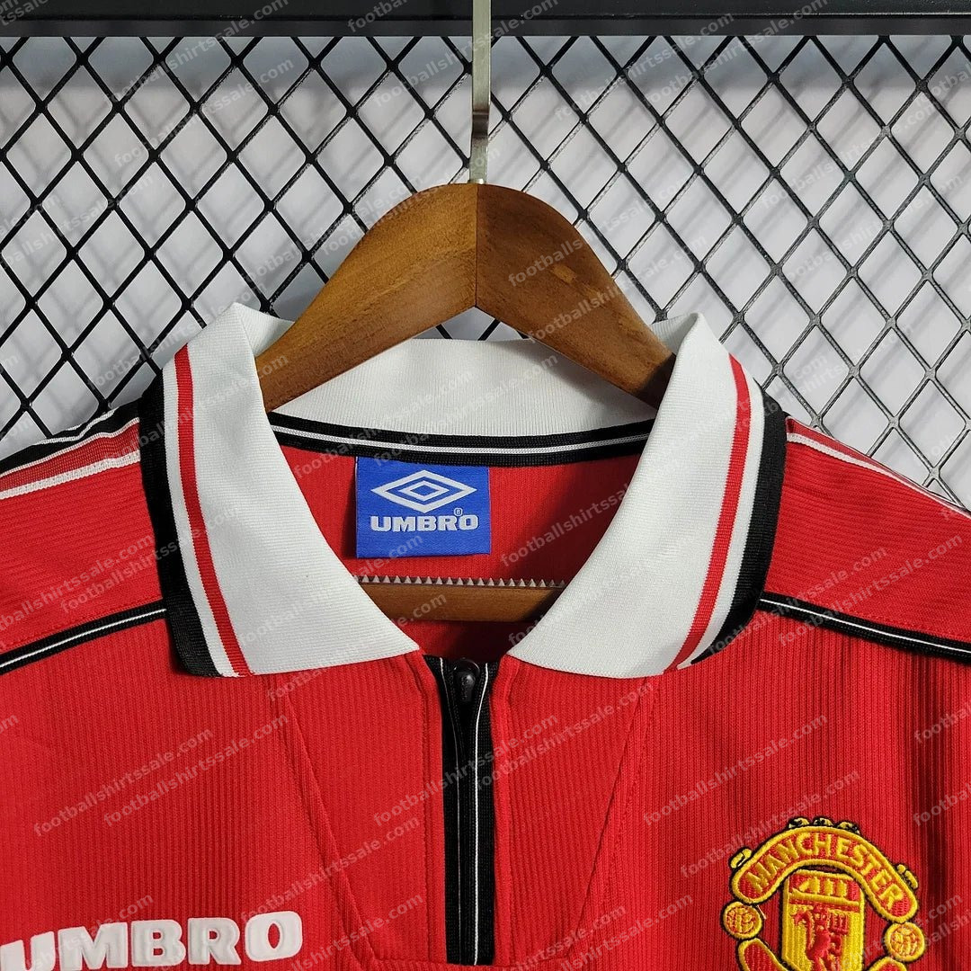 1998/1999 Retro Manchester United Home Football Shirt 1:1 Thai Quality - Detail 8