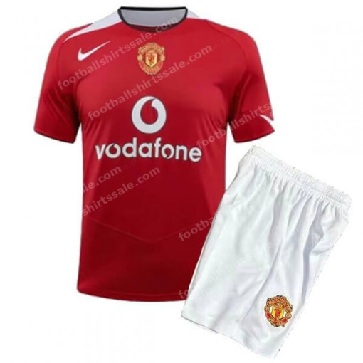 Retro Manchester United Home Kids Kit 04/06