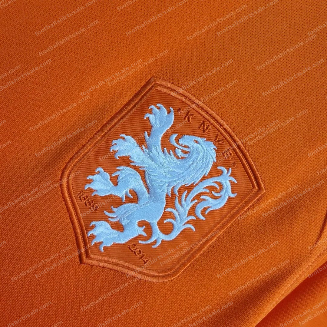 2014 Retro Netherlands Home Football Shirt - Detail 3