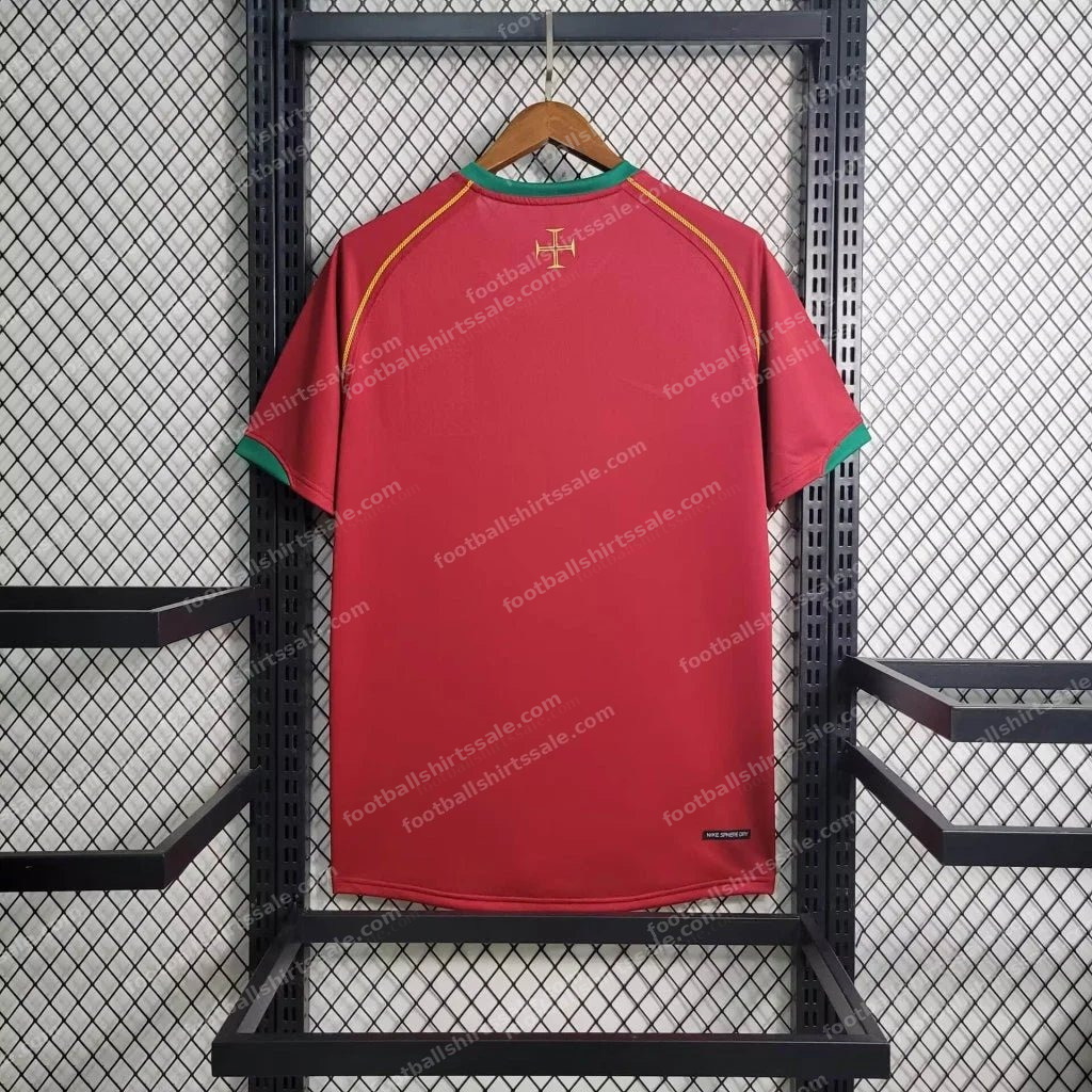 2006 Retro Portugal Home Football Shirt - Detail 1