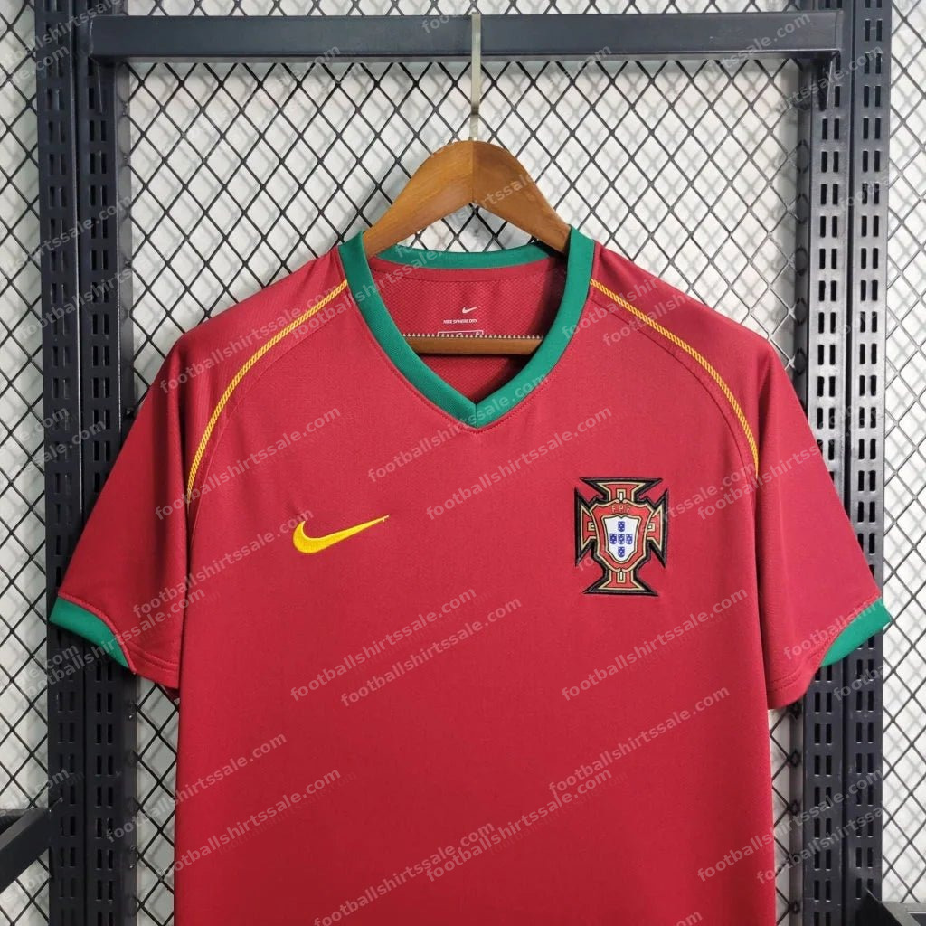 2006 Retro Portugal Home Football Shirt - Detail 3