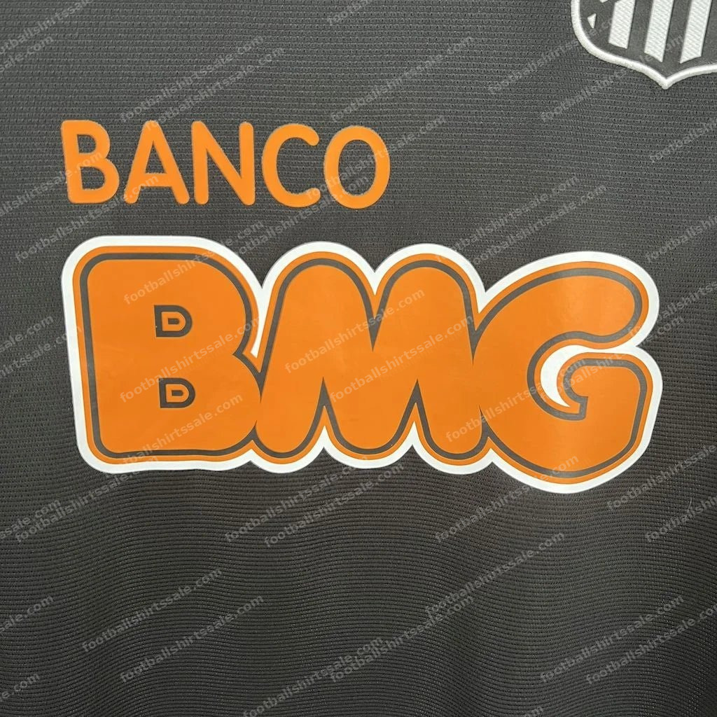 2011/2012 Retro Santos Away Black Football Shirt - Detail 4