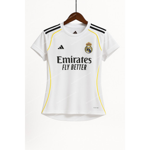 Womens 2025/2026 Real Madrid Home Football Shirt