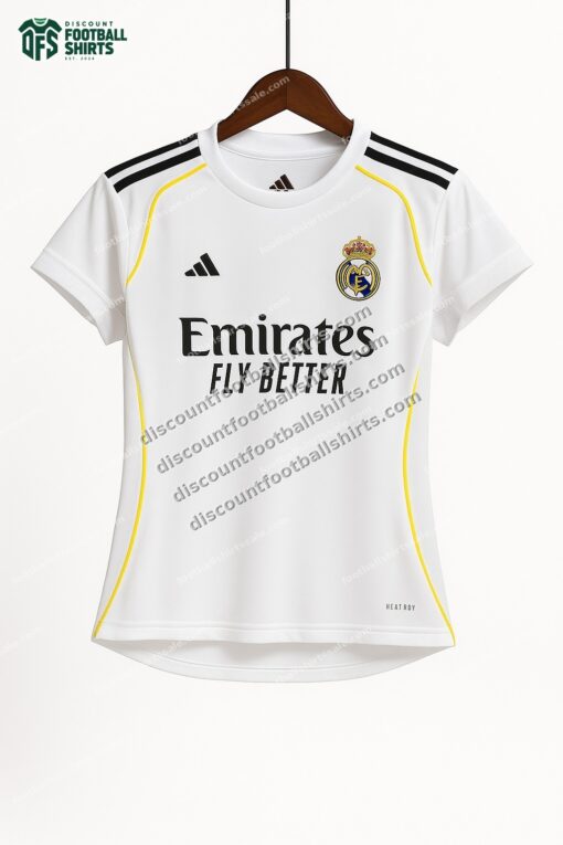 Womens 2025/2026 Real Madrid Home Football Shirt