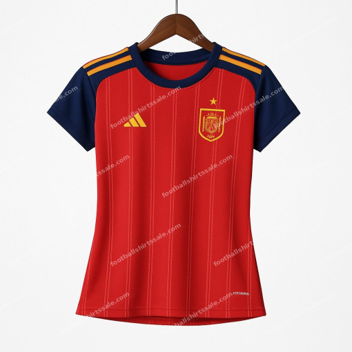 Womens 2026 Spain Home World Cup Football Jersey