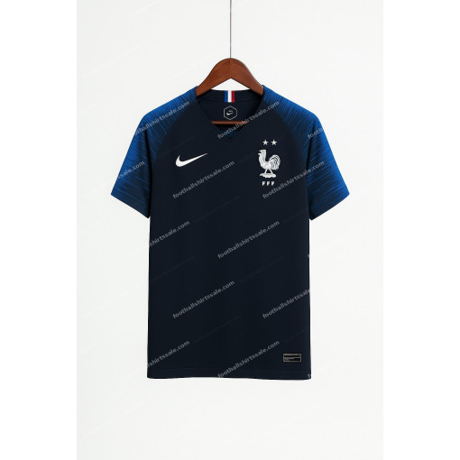 2018 World Cup Winners France Home Football Shirt 2 Stars