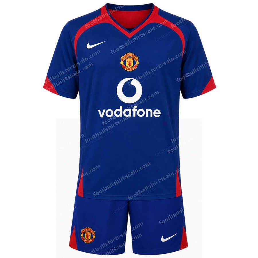 Retro Manchester United Away Kids Kit 05 06