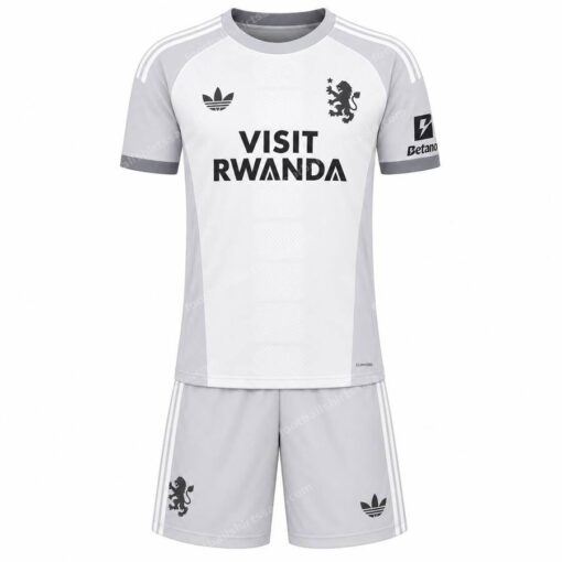 Aston Villa Goalkeeper Kids Football Kit Grey