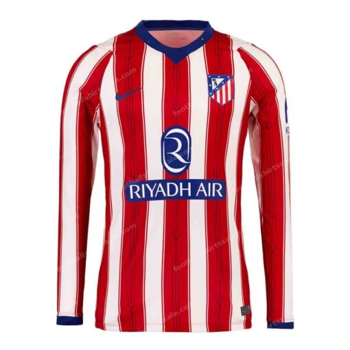 Atletico Madrid Home Long Sleeve Football Shirt