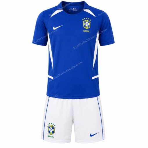 Retro Brazil Away Kids Kit 2002