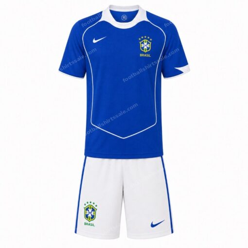 Retro Brazil Away Kids Kit 2004