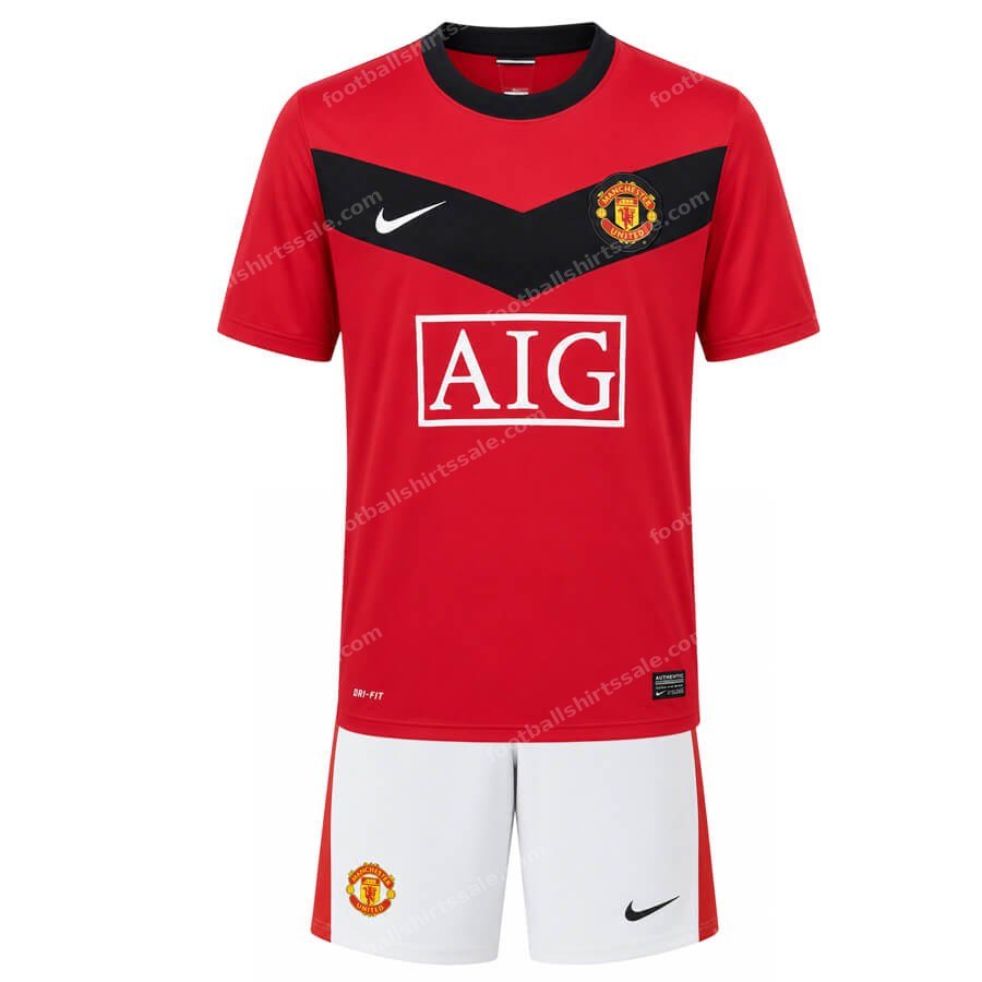 Retro Manchester United Home Kids Kit 09 10