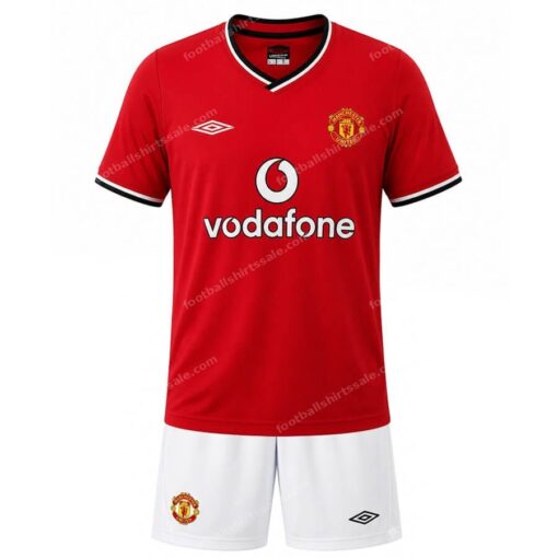 Retro Manchester United Home Kids Football Kit 00 02