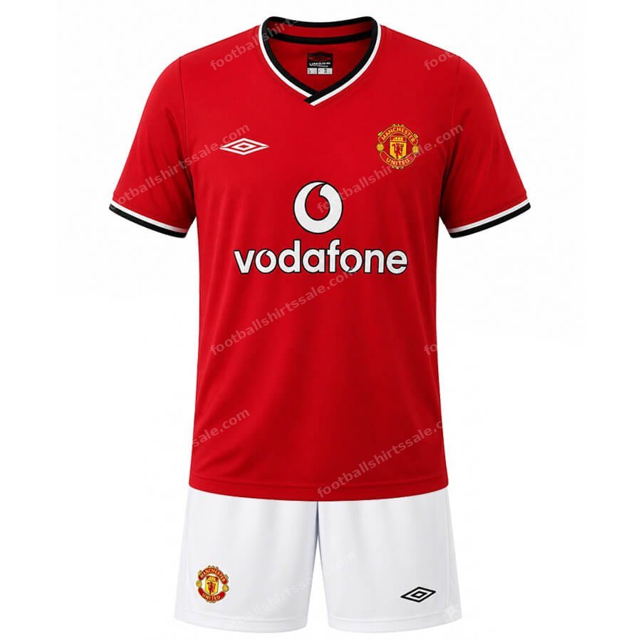 Retro Manchester United Home Kids Football Kit 00 02
