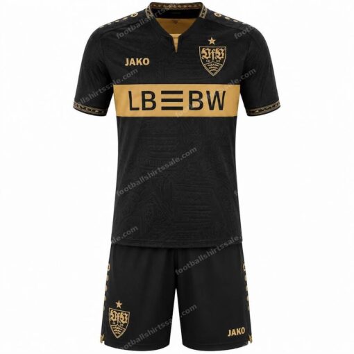 Stuttgart Goalkeeper Kids Football Kit Black